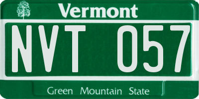 VT license plate NVT057