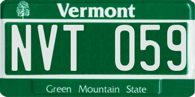 VT license plate NVT059