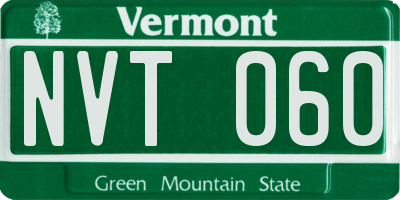VT license plate NVT060