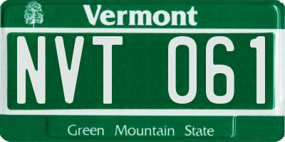 VT license plate NVT061