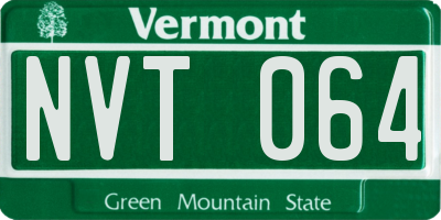 VT license plate NVT064
