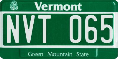 VT license plate NVT065