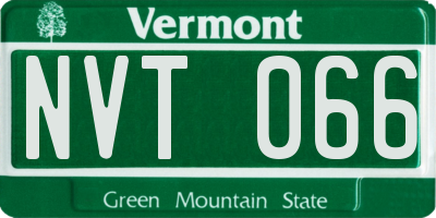 VT license plate NVT066
