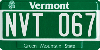 VT license plate NVT067