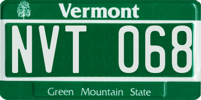 VT license plate NVT068