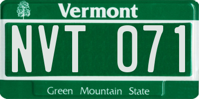 VT license plate NVT071