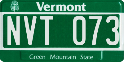 VT license plate NVT073