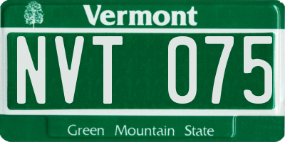 VT license plate NVT075