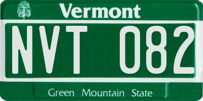 VT license plate NVT082
