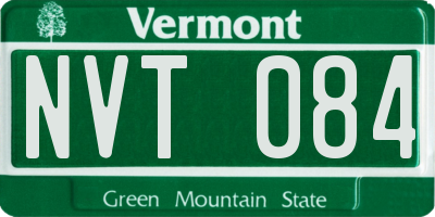 VT license plate NVT084