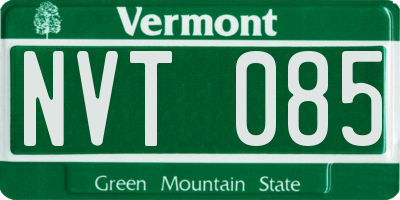 VT license plate NVT085