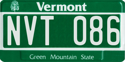 VT license plate NVT086