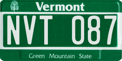 VT license plate NVT087