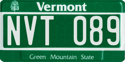 VT license plate NVT089