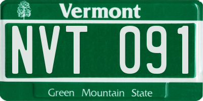 VT license plate NVT091