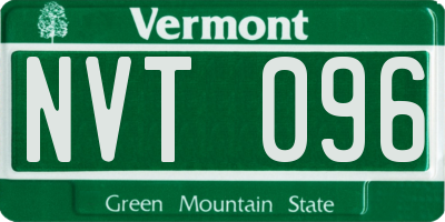 VT license plate NVT096
