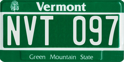 VT license plate NVT097