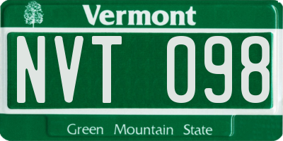 VT license plate NVT098