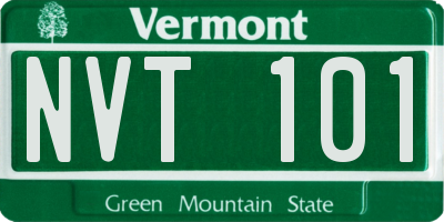 VT license plate NVT101