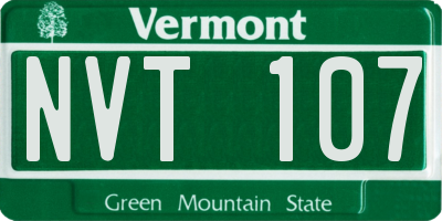 VT license plate NVT107