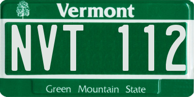 VT license plate NVT112