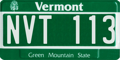 VT license plate NVT113