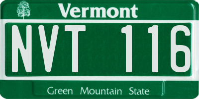 VT license plate NVT116