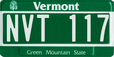 VT license plate NVT117