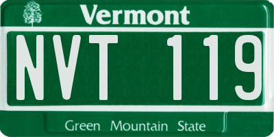 VT license plate NVT119