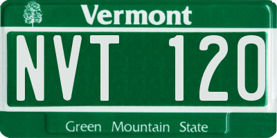 VT license plate NVT120