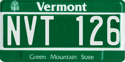 VT license plate NVT126