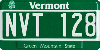 VT license plate NVT128