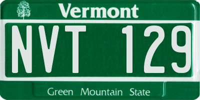VT license plate NVT129