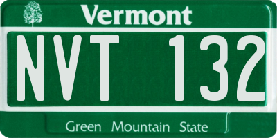 VT license plate NVT132