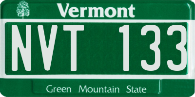 VT license plate NVT133