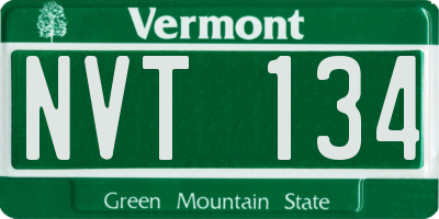 VT license plate NVT134