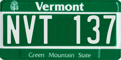 VT license plate NVT137