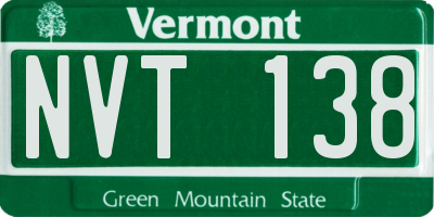 VT license plate NVT138