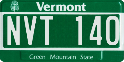 VT license plate NVT140