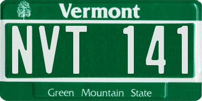 VT license plate NVT141