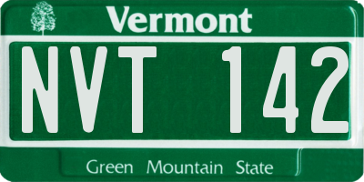 VT license plate NVT142