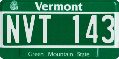 VT license plate NVT143