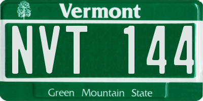 VT license plate NVT144