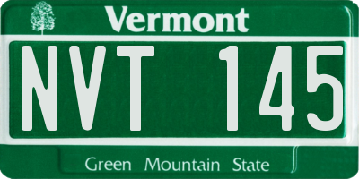 VT license plate NVT145