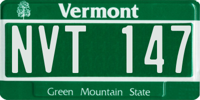 VT license plate NVT147