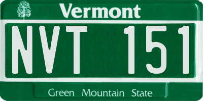 VT license plate NVT151