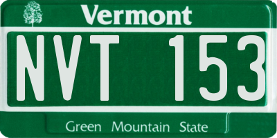 VT license plate NVT153