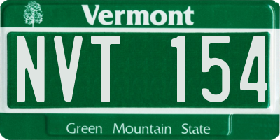 VT license plate NVT154