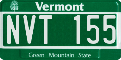 VT license plate NVT155