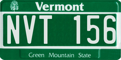 VT license plate NVT156